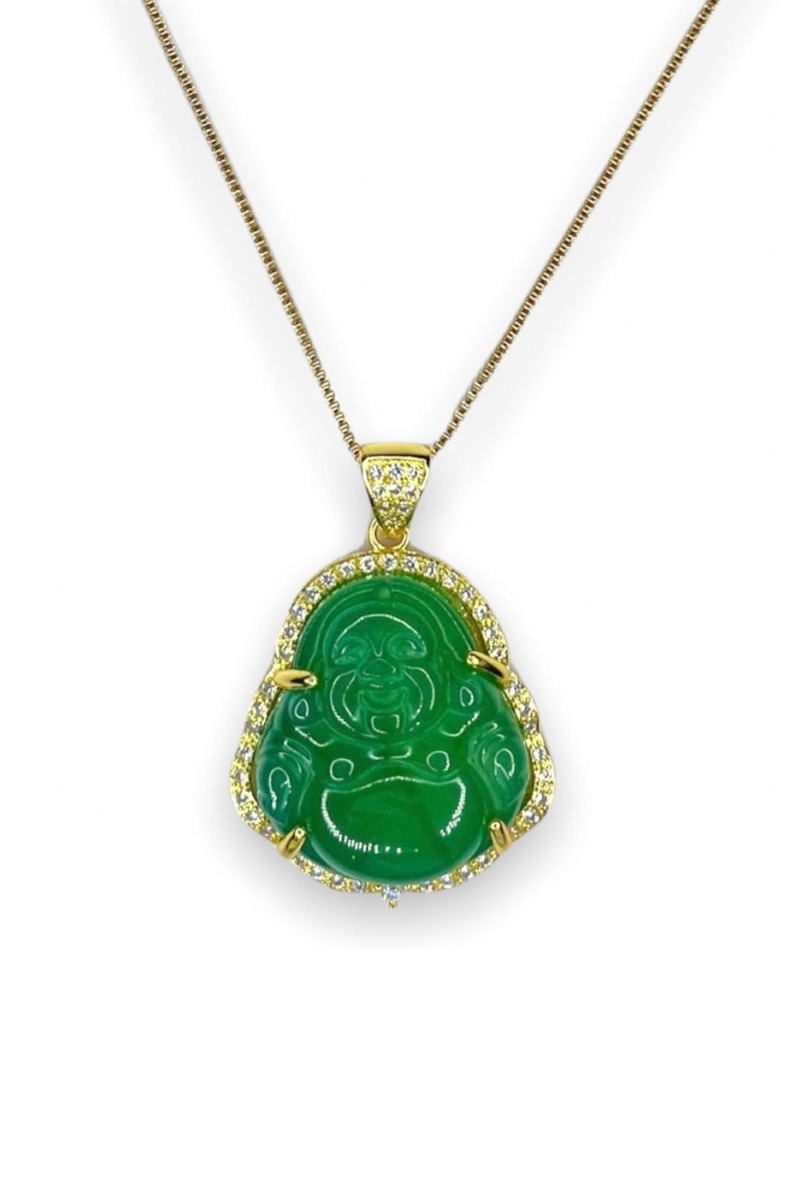 Icy Jade Buddha Necklace